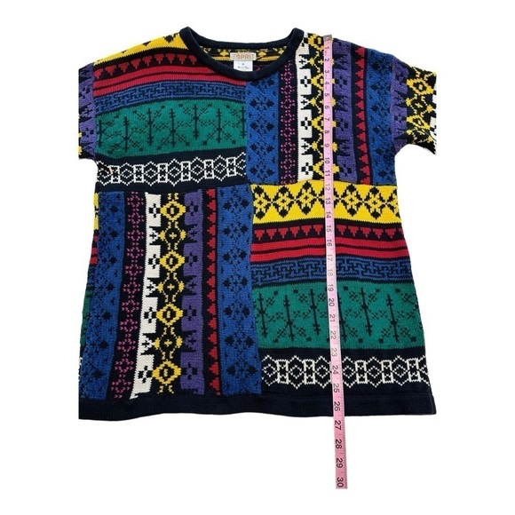 Esprit Colour Block Patchwork Design Y2K Sweater - Size Medium - Picture 7 of 11
